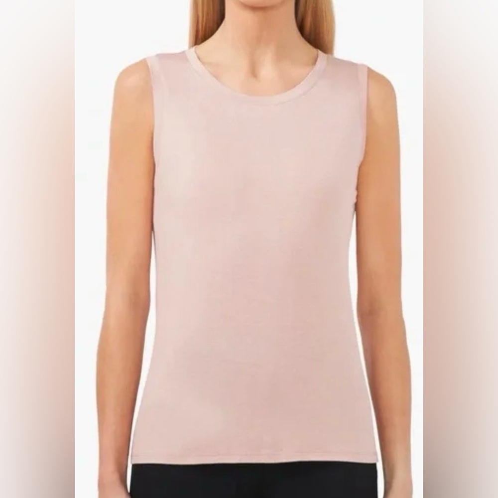 Halogen Blush Sleeveless Keyhole Tank Top